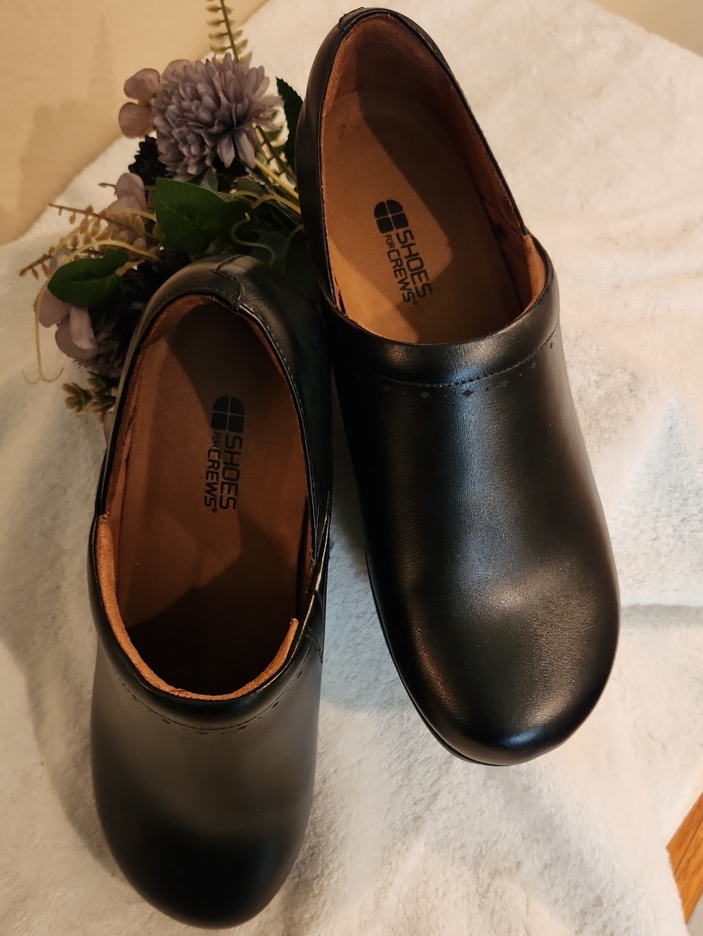 Shoes For Crews Black Slip-On Nursing & Service Shoes